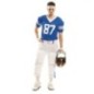 Disfraz jugador de rugby azul para hombre