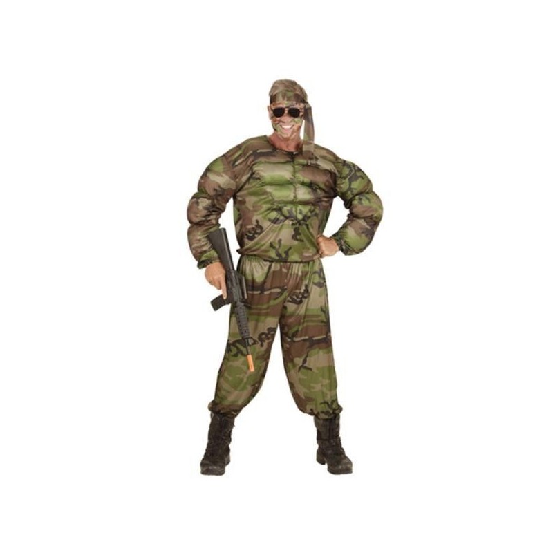Disfraz super soldado del ejercito hombre