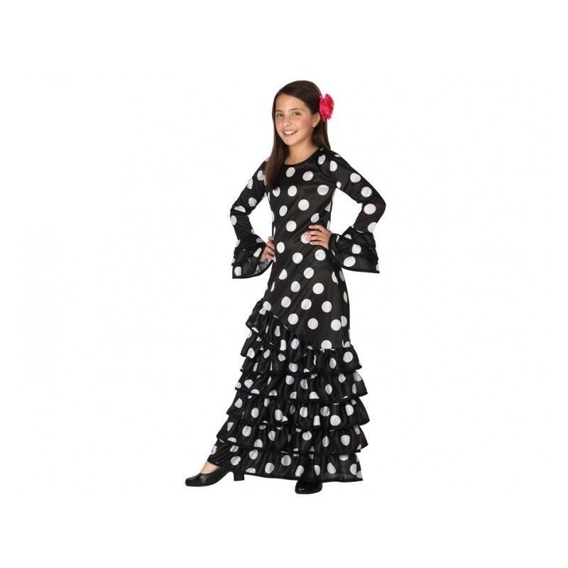 Disfraz flamenca negro niña