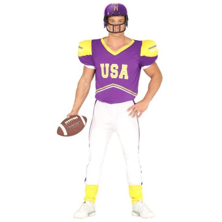 Disfraz Quaterback morado futbol americano hombre 8434077882788 88278