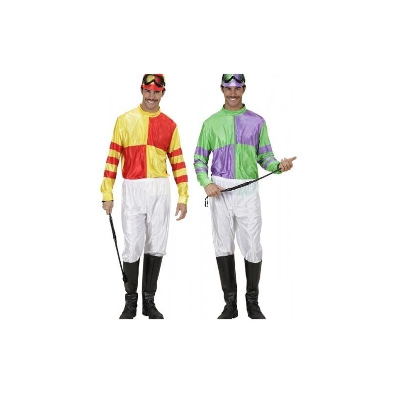 Disfraz jockey jinete para hombre talla M verde