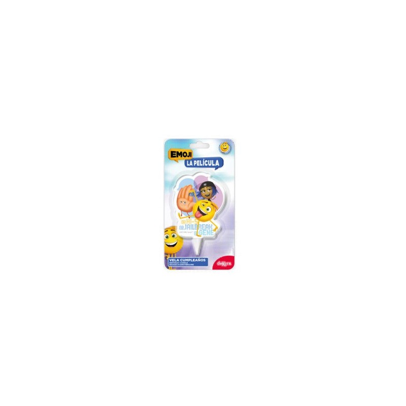 Vela Emoji figura de 7,5 cm para tarta de cumpleaños