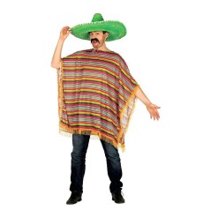 Poncho mejicano multicolor Talla L 52 54 adulto 8434077883020 88302