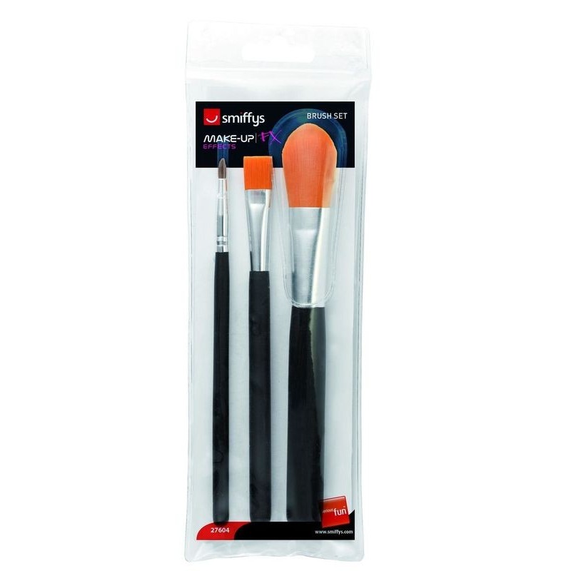 Set pinceles de maquillaje 3 unidades