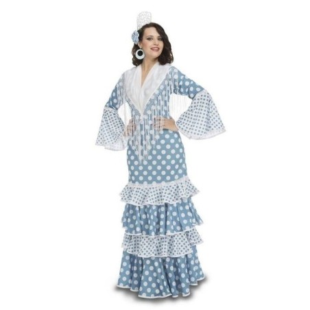 Disfraz sevillana flamenca azul infantil tallas 8435408243759 204375