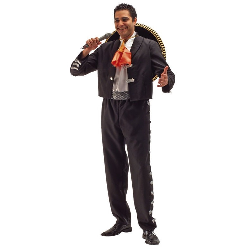 Disfraz mejicano mariachi negro talla ML