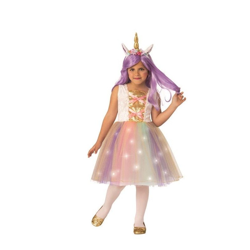 Disfraz Unicornio con luz para niña