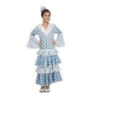 Disfraz sevillana flamenca azul para nina 8435408229562 202956