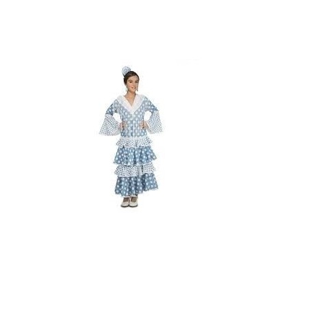 Disfraz sevillana flamenca azul para nina 8435408229562 202956