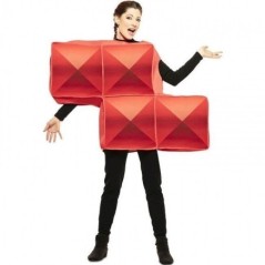 Disfraz pieza de tetris Z rojo adulto 8423667145723 707073 TML