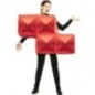 Disfraz pieza de tetris Z rojo adulto