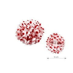 Flor para pelo sevilla blanca lunares rojos 13 cm 8433584134038 13403