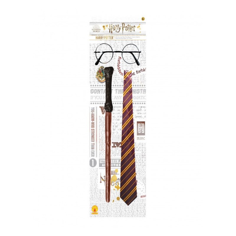 Kit Harry Potter gafas varita corbata