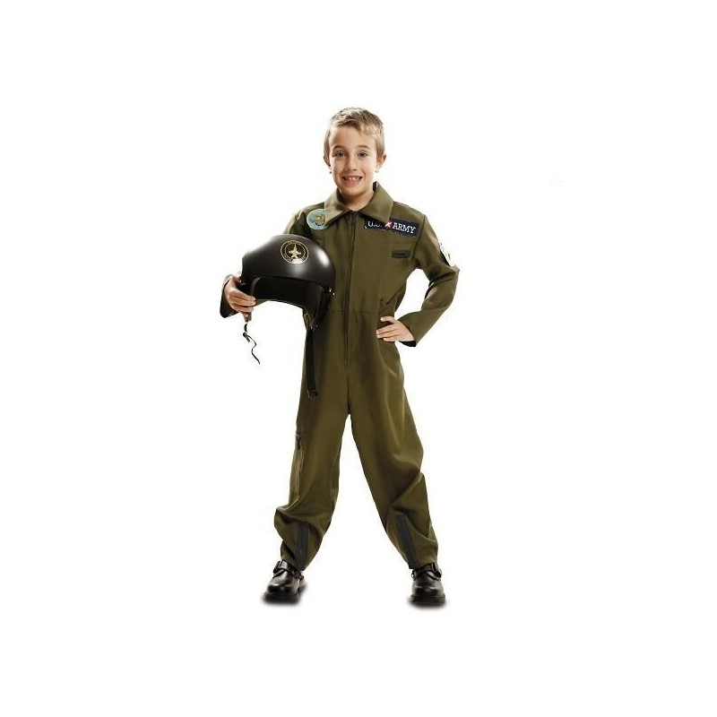 Disfraz piloto de caza de avion infantil tallas