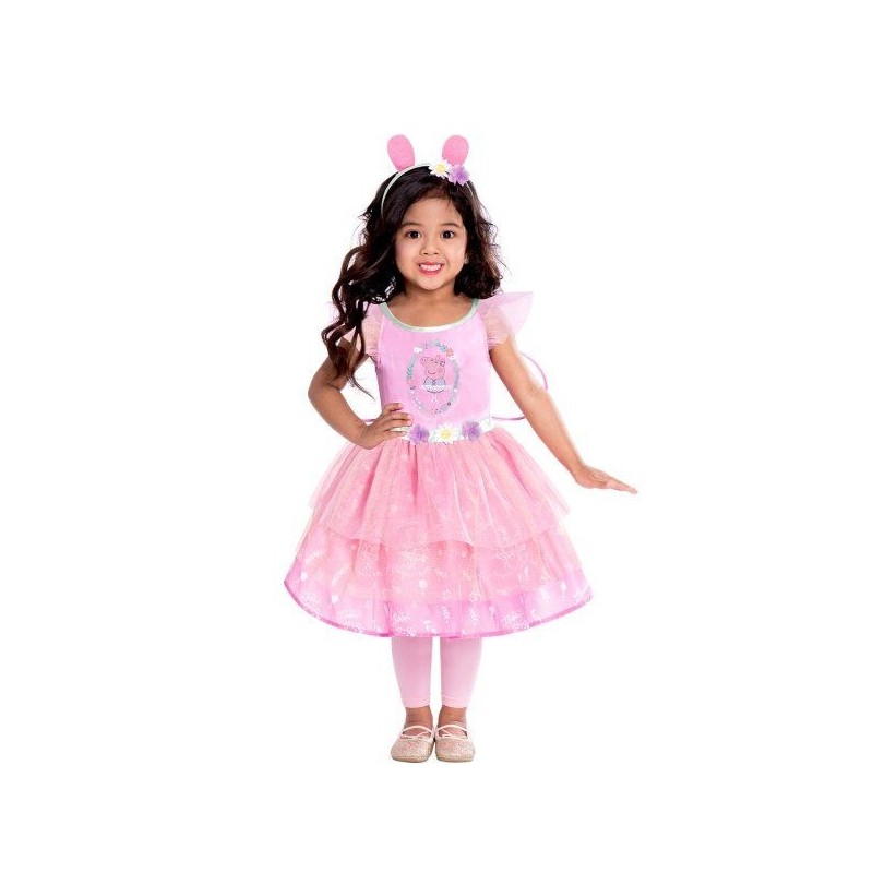 Disfraz Peppa Pig vestido rosa para niña tallas
