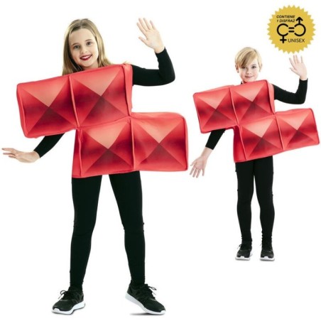 Disfraz pieza de tetris Z rojo infantil 8423667145815 707080 T02