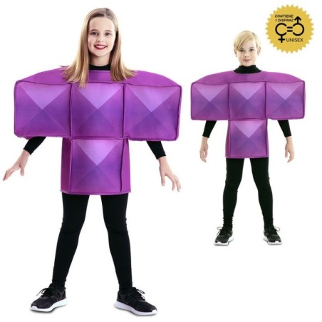 Disfraz pieza de tetris T purpura infantil 8423667145822 707081 T02