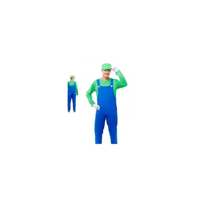 Disfraz fontanero verde para hombre tallas