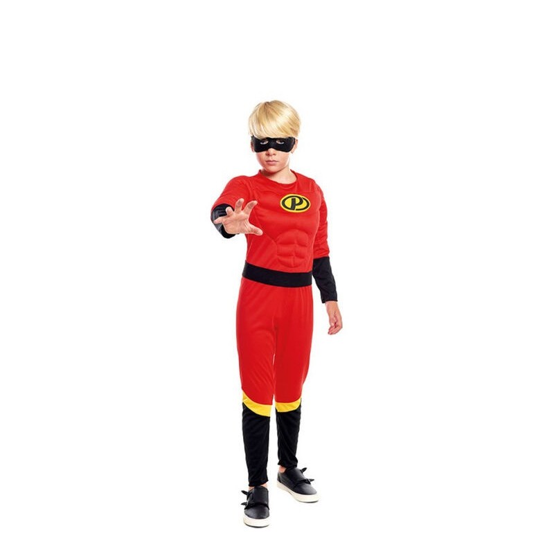 Disfraz superheroe rojo increible para niño tallas