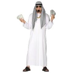 Disfraz jeque arabe blanco para hombre tallas 8434077886120 88612