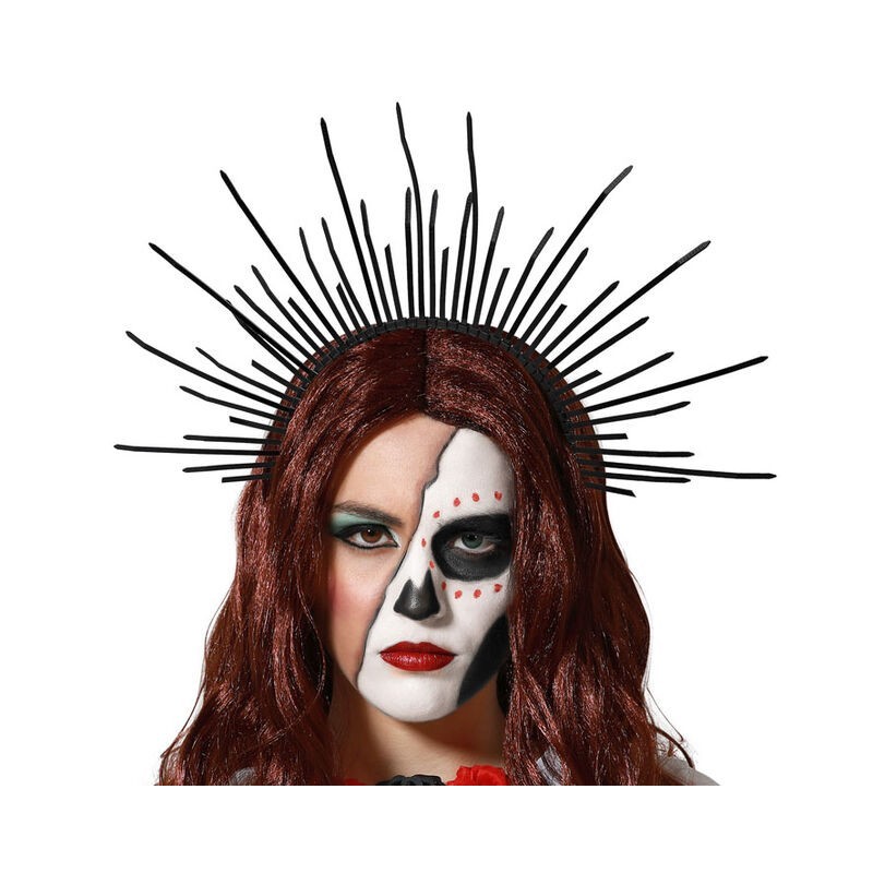 Diadema Santa Muerte mejicana negra