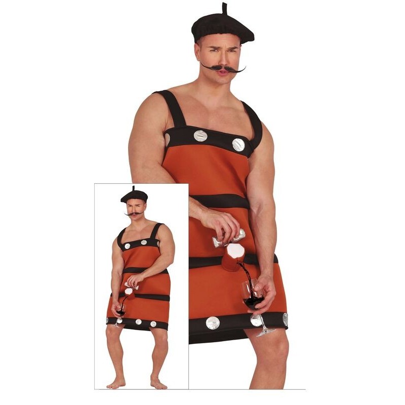 Disfraz Barril con pitorro gracioso talla L 52-54