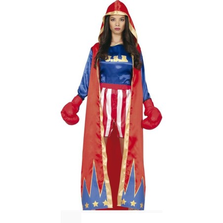 Disfraz boxeadora USA rocky mujer 8434077792070 79207