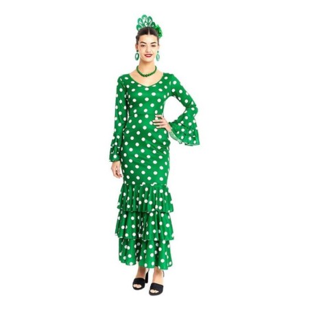 Disfraz vestido sevillanas verde lunar blanco mujer 8433584258734 25873
