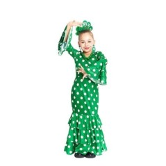 Disfraz vestido sevillanas verde lunar blanco nina 8433584258772 25877