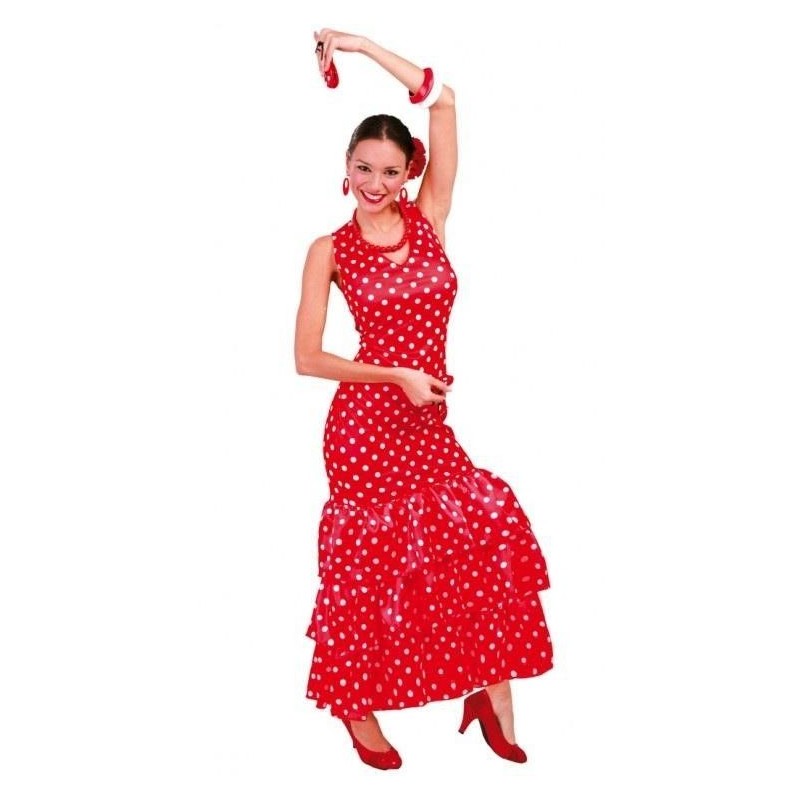 Disfraz flamenca rojo mujer tallas