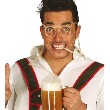 Gafas bebida tubos transparentes broma 8434077184660 18466