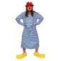 Disfraz payaso rayas azules de la tele adulto