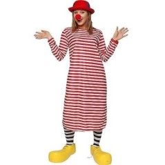 Disfraz payaso rayas rojas de la tele s8132 adulto 8422971081321 S8132
