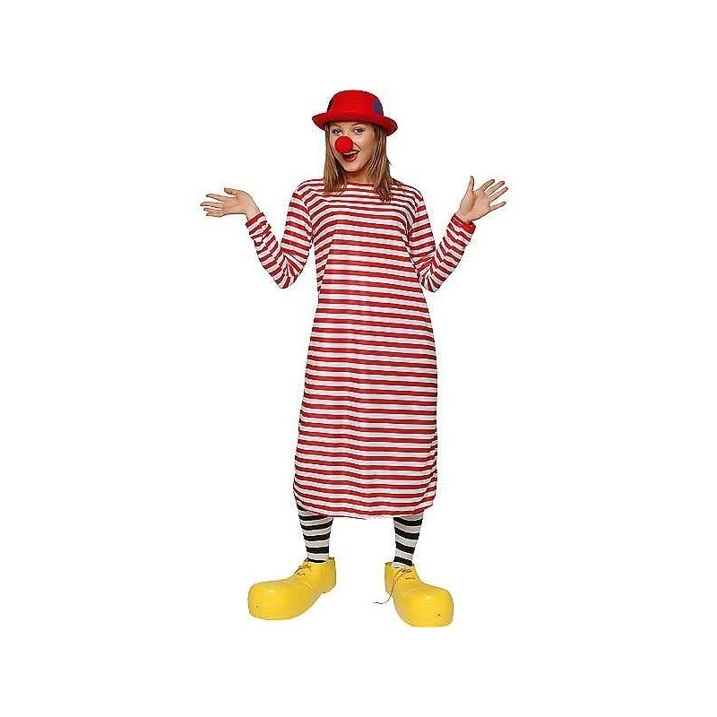 Disfraz payaso rayas rojas de la tele s8132 adulto