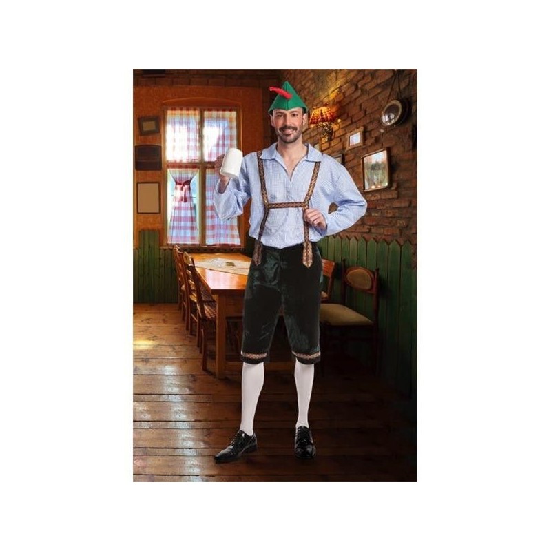 Disfraz tiroles verde talla unica hombre adulto