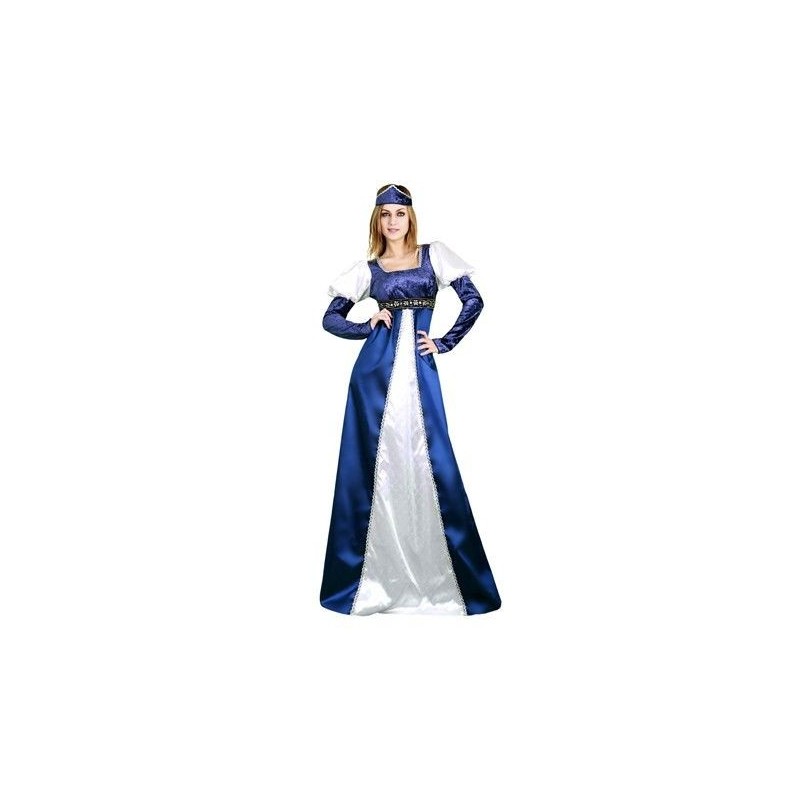 Disfraz princesa azul y blanco adulta talla m-l mu