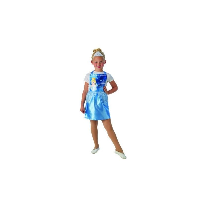 Disfraz cenicienta con corona para niña talla 3-6 años