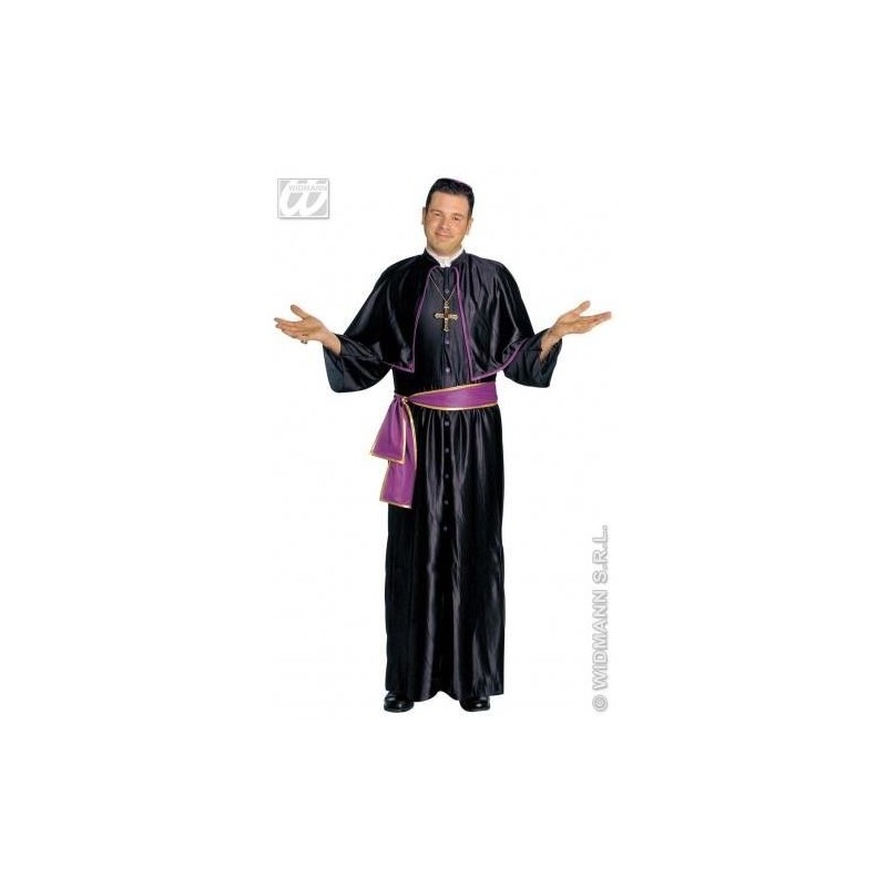 Disfraz Cardenal negro morado hombre