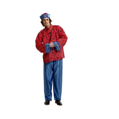 DISFRAZ CHINO ADULTO TALLA M L o XL ORIENTAL AZUL Y ROJ 8435408210911 1091