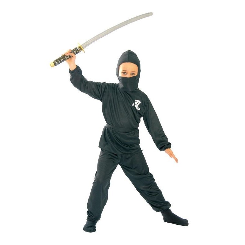 Disfraz ninja negro infantil tallas
