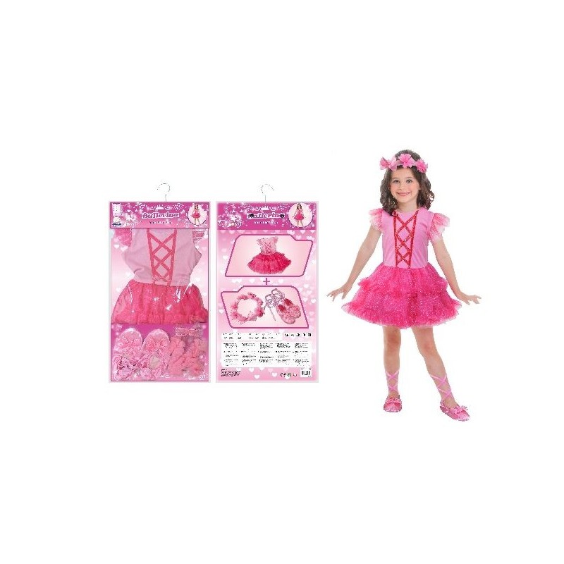 Disfraz bailarina rosa para niña 3-6 años