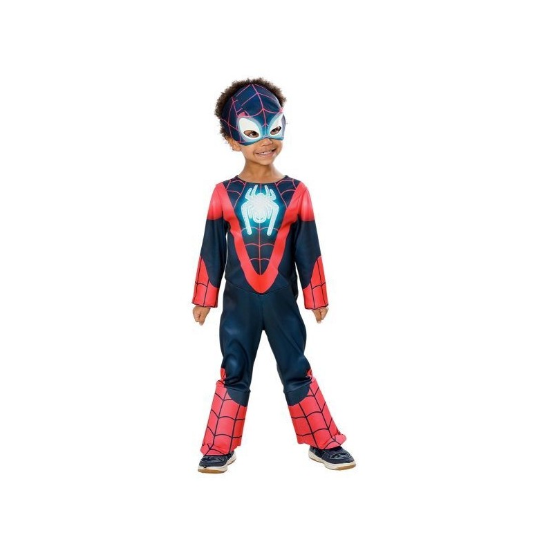 Disfraz Miles Morales brilla oscuridad para niño original