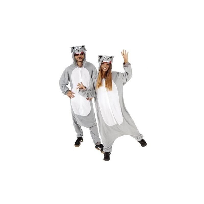 Disfraz Lobo kigurumi unisex adulto talla L