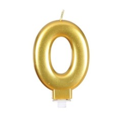Vela numero 0 oro 8 cm 8434077325803 32580