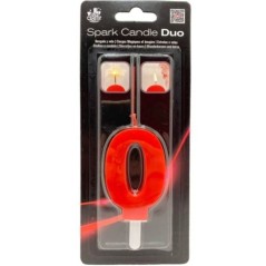 Vela bengala roja mixta bengala y mecha numero 8435033861007 6100