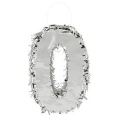 Pinata numero en plata para cumpleanos 25 cm 8712026309907 30990