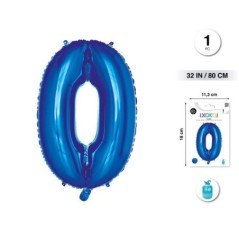 Globo numero azul 80 cm helio o aire 8433584919802 91980
