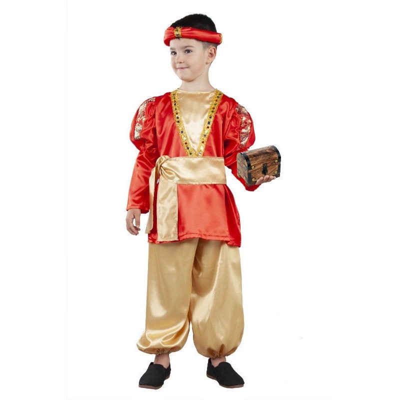 Paje rojo Baltasar infantil tallas