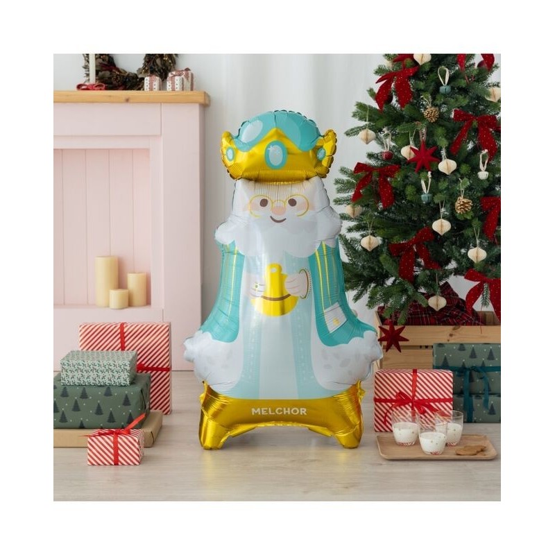 Globo rey Mago Melchor 57x98 cm de pie con aire
