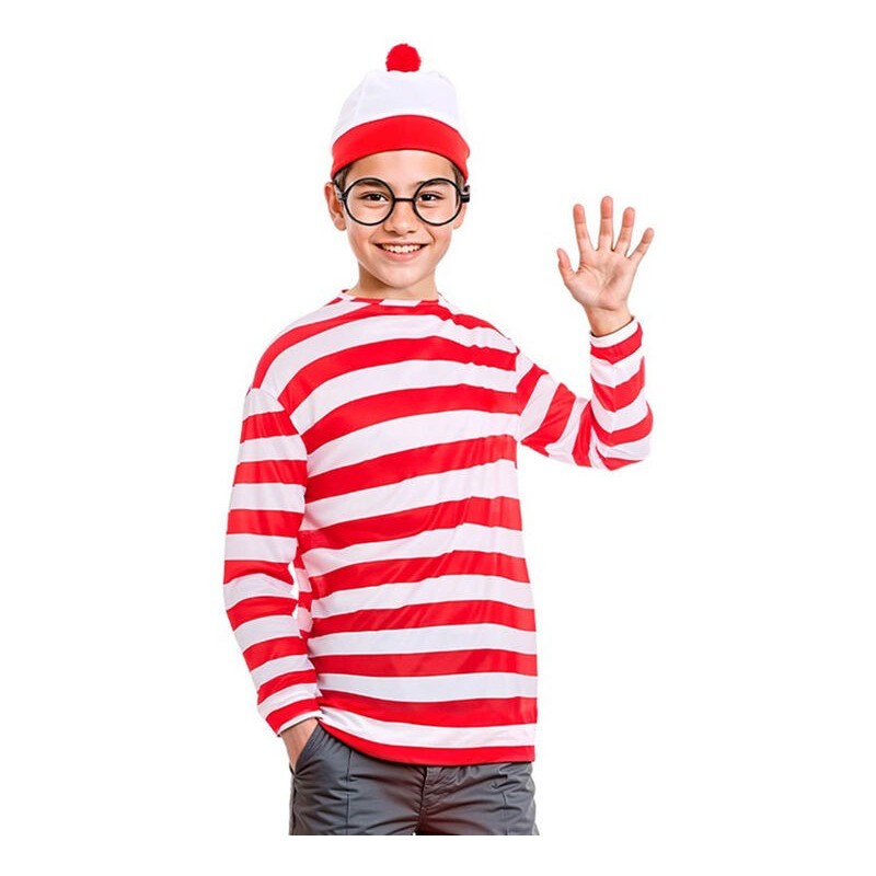 Camiseta rayas blancas y rojas Wally niño tallas